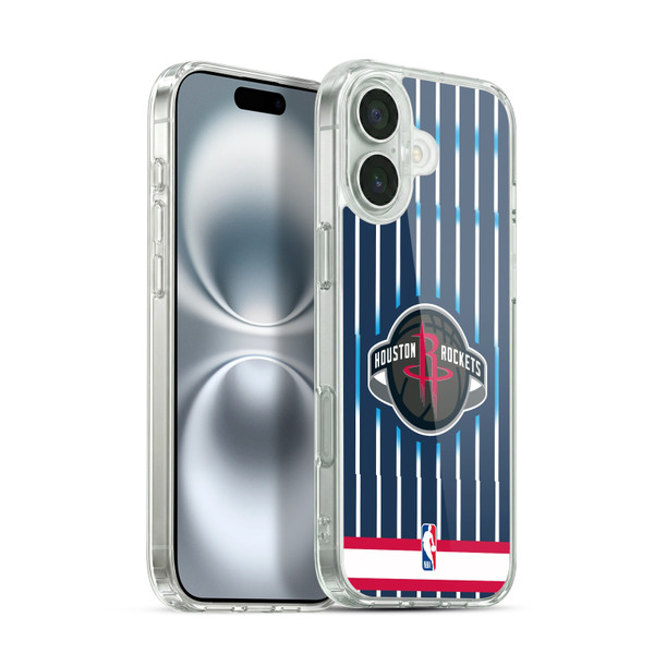 NBA Houston Rockets Logo Retro Design Soft Gel Case for Apple iPhone 16 Plus & MagSafe