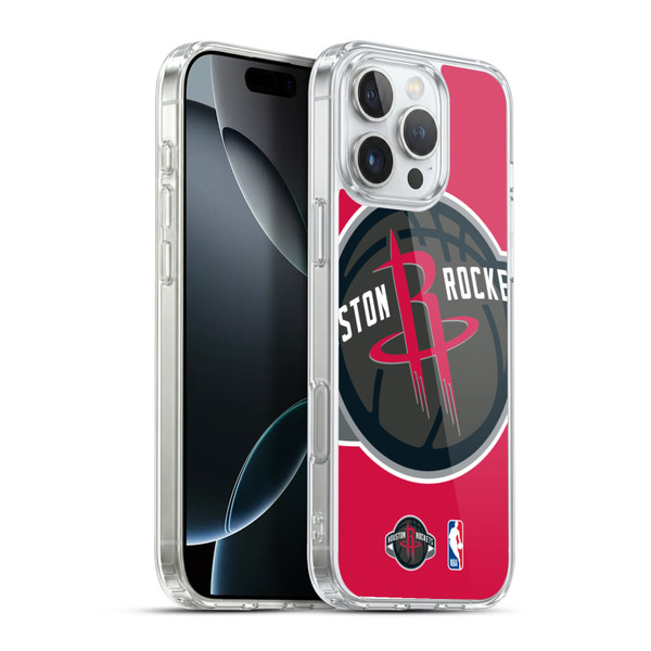NBA Houston Rockets Logo Oversized Soft Gel Case for Apple iPhone 16 Pro Max & MagSafe