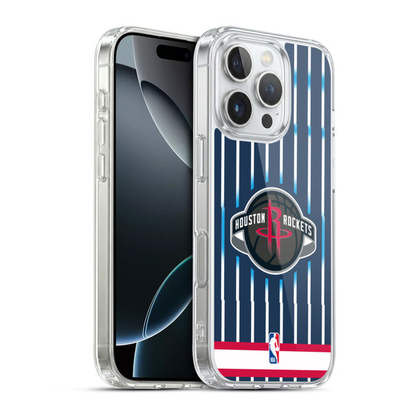 NBA Houston Rockets Logo Retro Design Soft Gel Case for Apple iPhone 16 Pro & MagSafe