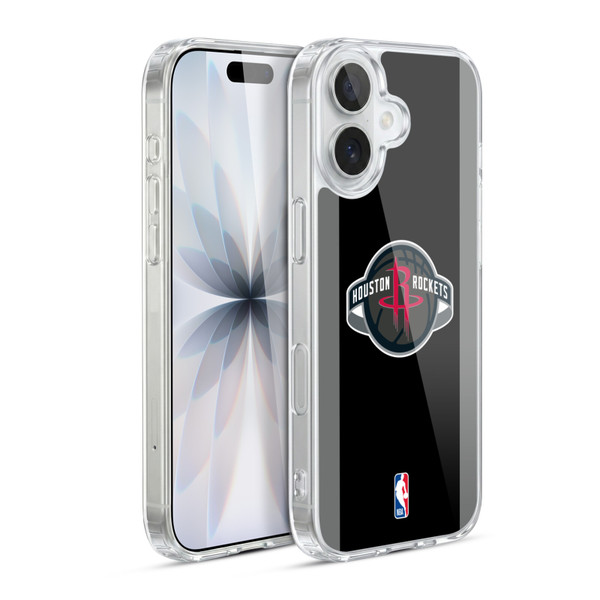 NBA Houston Rockets Logo Black Design Soft Gel Case for Apple iPhone 17