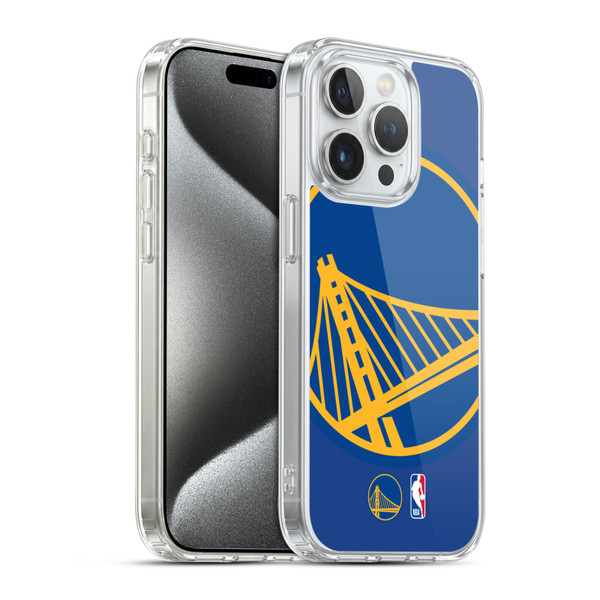 NBA Golden State Warriors Logo Oversized Soft Gel Case for Apple iPhone 15 Pro & MagSafe