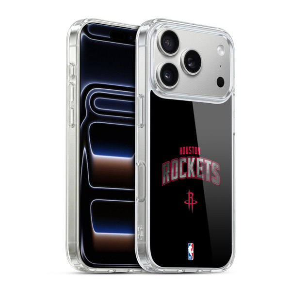 NBA Houston Rockets Logo Black Soft Gel Case for Apple iPhone 17 Pro