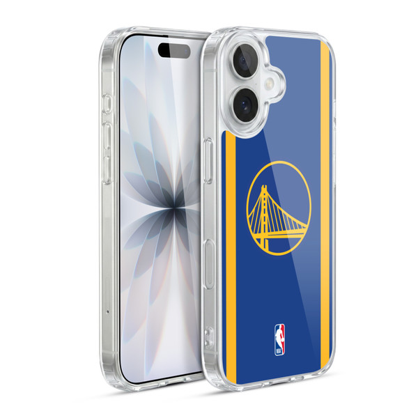 NBA Golden State Warriors Logo Blue Design Soft Gel Case for Apple iPhone 17
