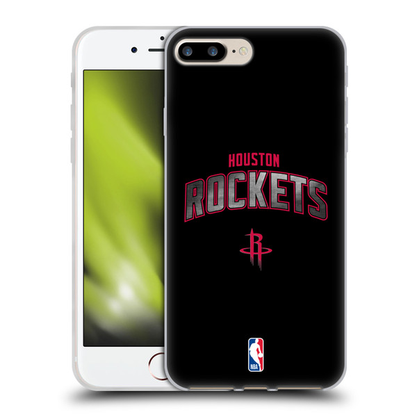 NBA Houston Rockets Logo Black Soft Gel Case for Apple iPhone 7 Plus / iPhone 8 Plus & MagSafe