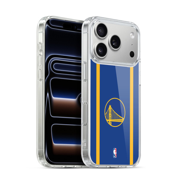 NBA Golden State Warriors Logo Blue Design Soft Gel Case for Apple iPhone 17 Pro