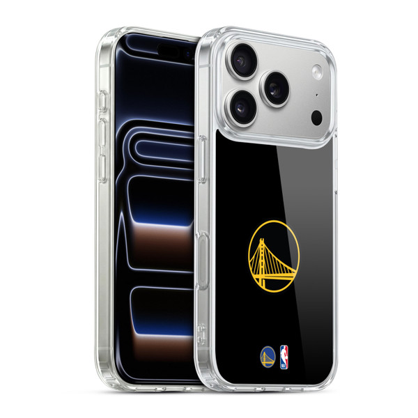 NBA Golden State Warriors Logo Black Design Soft Gel Case for Apple iPhone 17 Pro