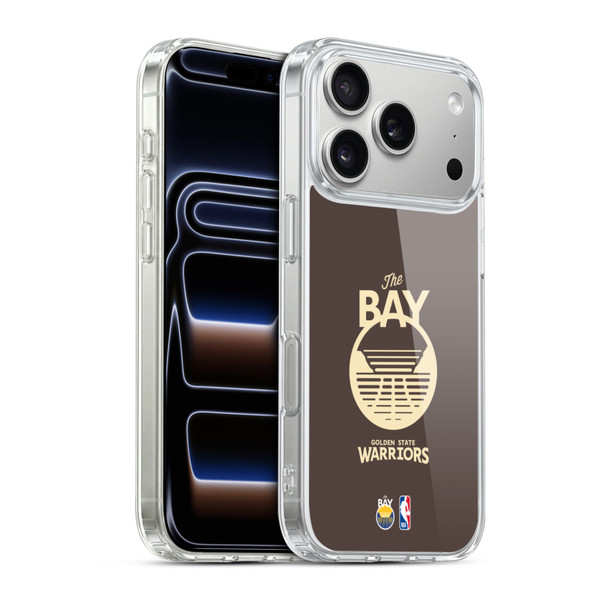NBA Golden State Warriors Logo Brown Design Soft Gel Case for Apple iPhone 17 Pro