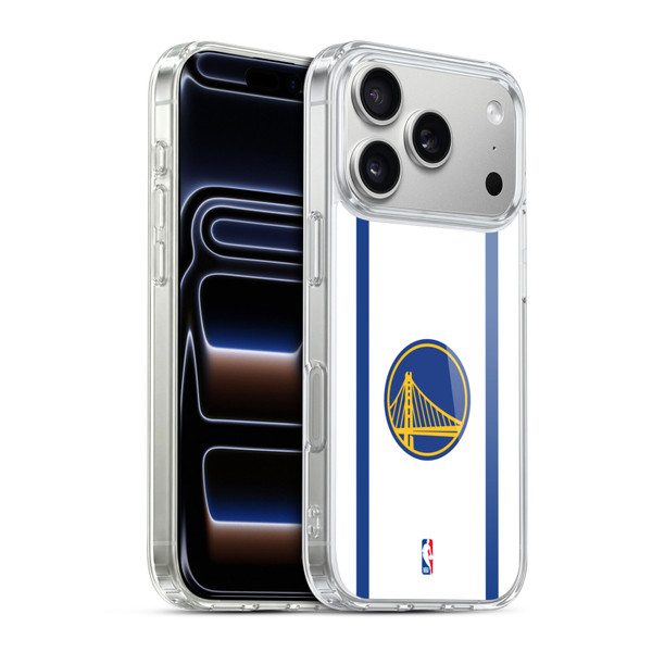 NBA Golden State Warriors Logo White Design Soft Gel Case for Apple iPhone 17 Pro