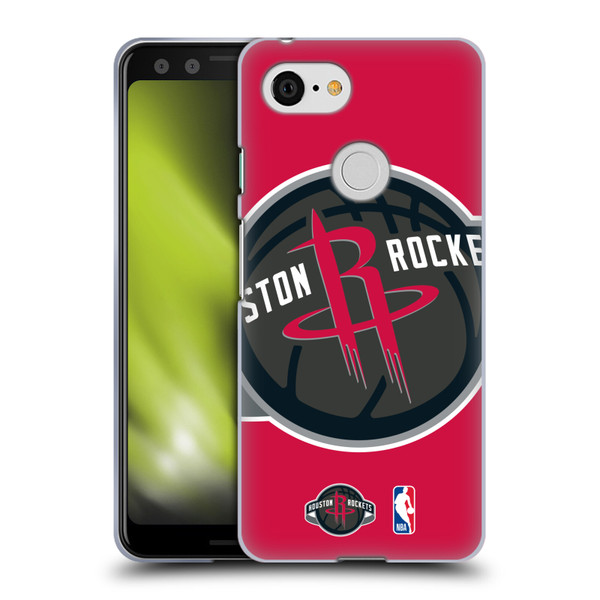 NBA Houston Rockets Logo Oversized Soft Gel Case for Google Pixel 3