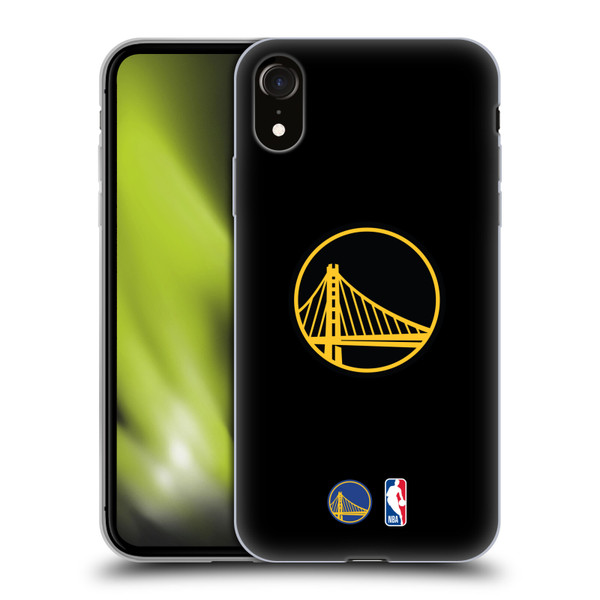 NBA Golden State Warriors Logo Black Design Soft Gel Case for Apple iPhone XR