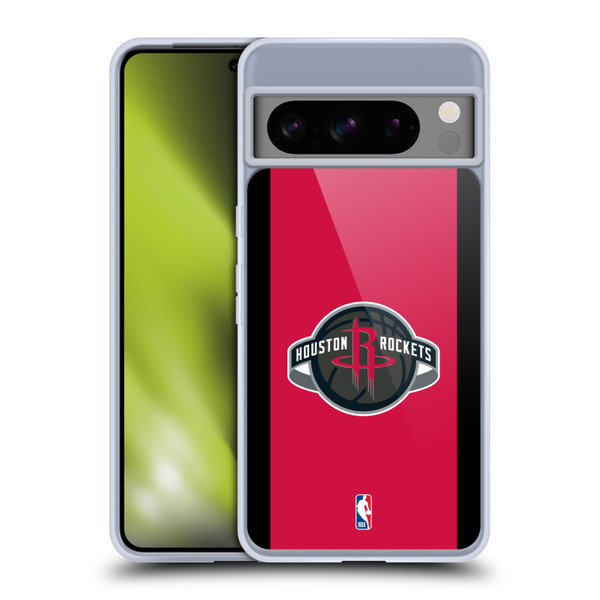 NBA Houston Rockets Logo Red Design Soft Gel Case for Google Pixel 8 Pro