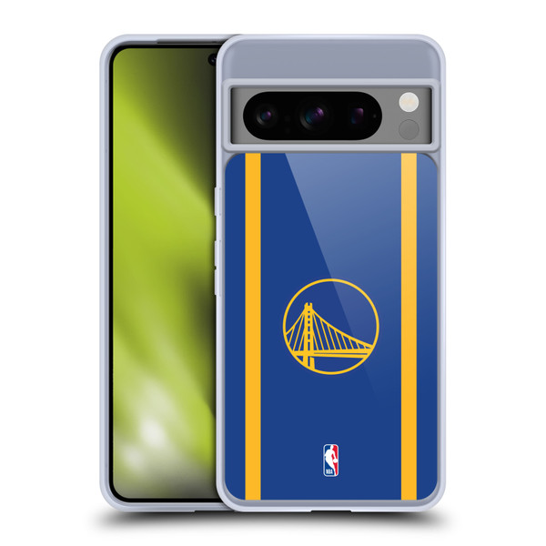 NBA Golden State Warriors Logo Blue Design Soft Gel Case for Google Pixel 8 Pro