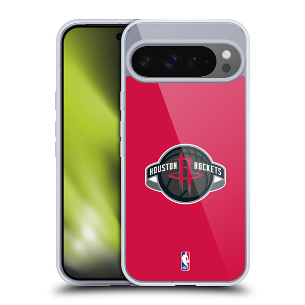 NBA Houston Rockets Logo Red Soft Gel Case for Google Pixel 9 Pro XL