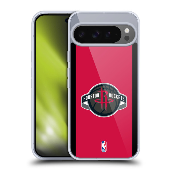 NBA Houston Rockets Logo Red Design Soft Gel Case for Google Pixel 9 Pro XL