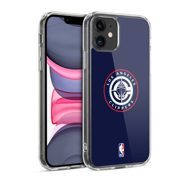 NBA Los Angeles Clippers Logo Navy Soft Gel Case for Apple iPhone 11