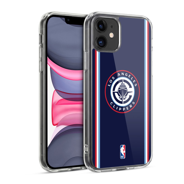NBA Los Angeles Clippers Logo Navy Design Soft Gel Case for Apple iPhone 11