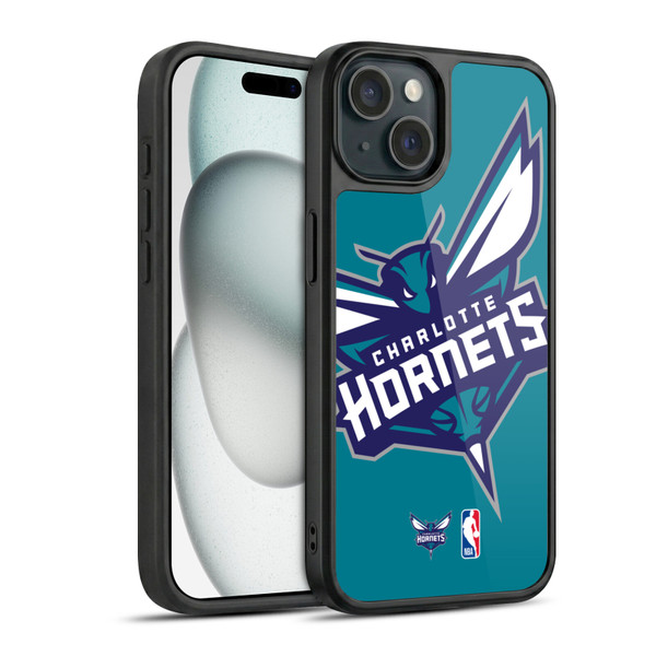 NBA Charlotte Hornets Logo Oversized Gel Armour Case For Apple iPhone 15