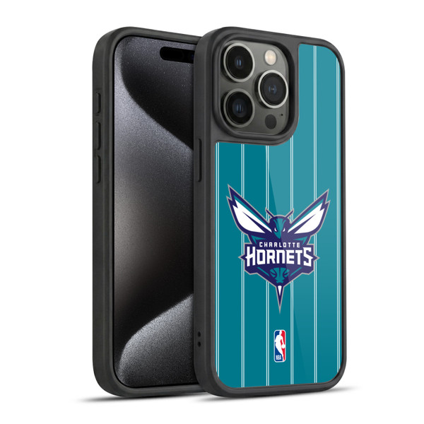 NBA Charlotte Hornets Logo Teal Design Gel Armour Case For Apple iPhone 15 Pro