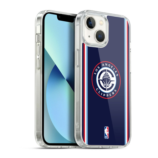 NBA Los Angeles Clippers Logo Navy Design Soft Gel Case for Apple iPhone 13