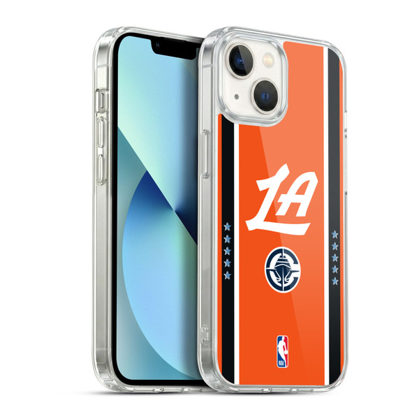 NBA Los Angeles Clippers Logo Orange Design Soft Gel Case for Apple iPhone 13