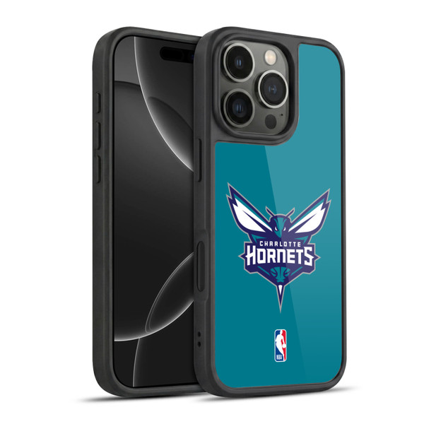NBA Charlotte Hornets Logo Teal Gel Armour Case For Apple iPhone 16 Pro