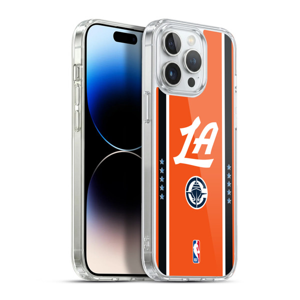 NBA Los Angeles Clippers Logo Orange Design Soft Gel Case for Apple iPhone 13 Pro Max & MagSafe