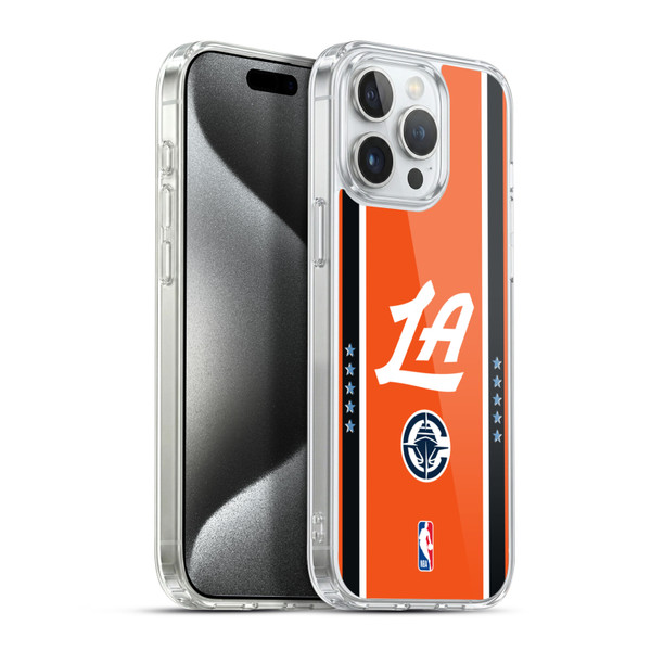 NBA Los Angeles Clippers Logo Orange Design Soft Gel Case for Apple iPhone 15 Pro Max & MagSafe