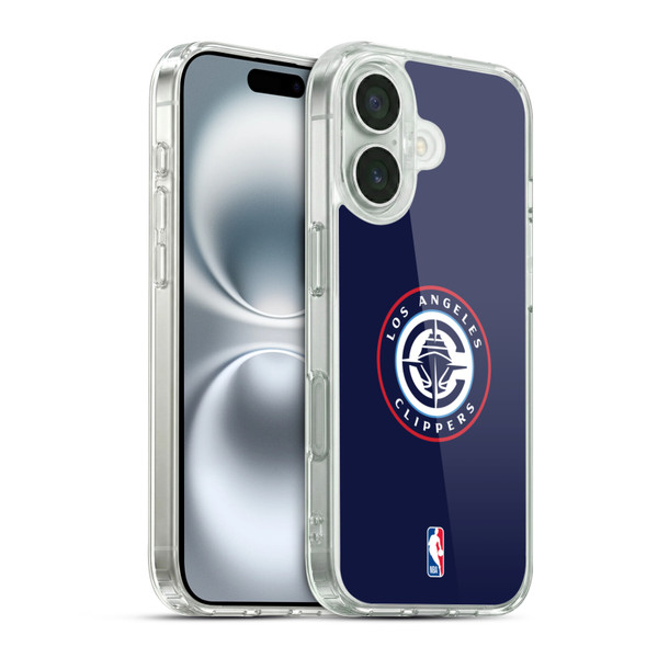 NBA Los Angeles Clippers Logo Navy Soft Gel Case for Apple iPhone 16 & MagSafe