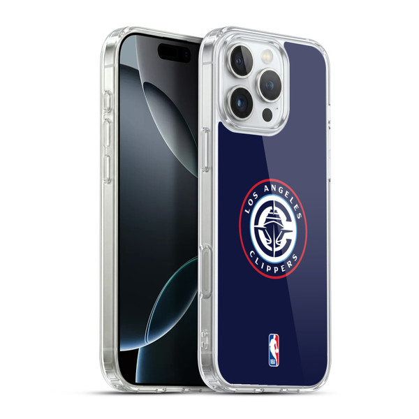 NBA Los Angeles Clippers Logo Navy Soft Gel Case for Apple iPhone 16 Pro Max & MagSafe
