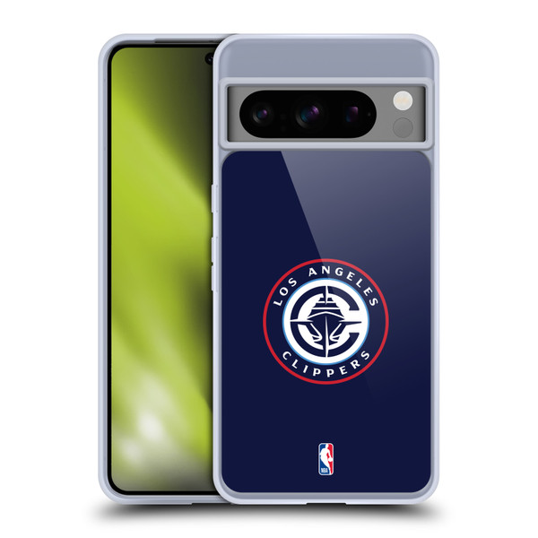 NBA Los Angeles Clippers Logo Navy Soft Gel Case for Google Pixel 8 Pro