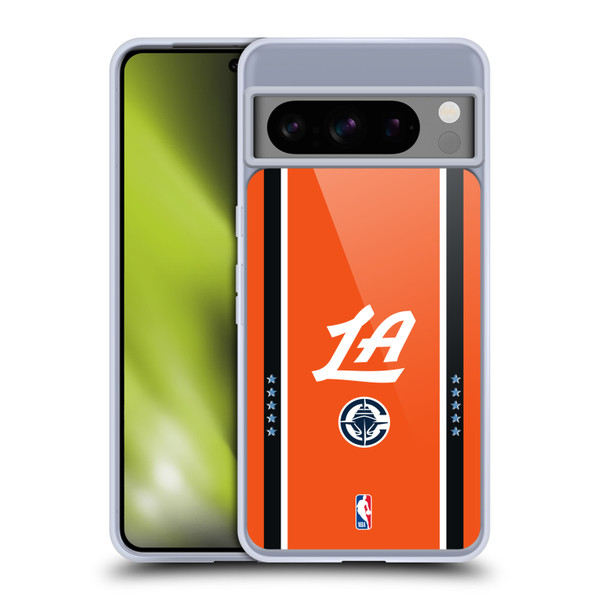 NBA Los Angeles Clippers Logo Orange Design Soft Gel Case for Google Pixel 8 Pro