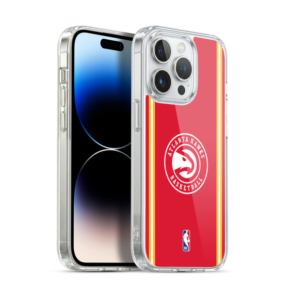 NBA Atlanta Hawks Logo Red Design Soft Gel Case for Apple iPhone 13 Pro & MagSafe