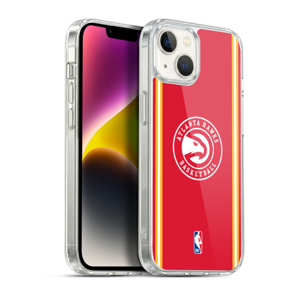 NBA Atlanta Hawks Logo Red Design Soft Gel Case for Apple iPhone 14 Plus & MagSafe