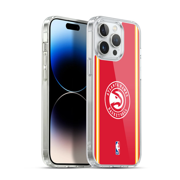 NBA Atlanta Hawks Logo Red Design Soft Gel Case for Apple iPhone 14 Pro Max & MagSafe