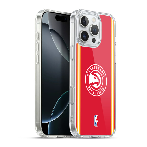 NBA Atlanta Hawks Logo Red Design Soft Gel Case for Apple iPhone 16 Pro Max & MagSafe
