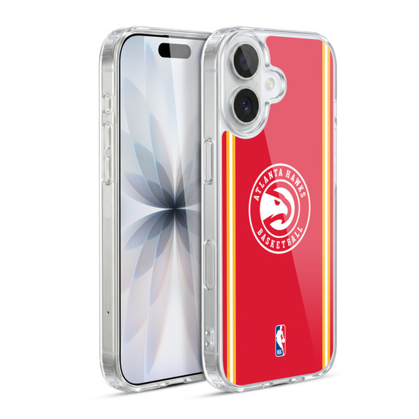 NBA Atlanta Hawks Logo Red Design Soft Gel Case for Apple iPhone 17