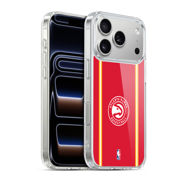 NBA Atlanta Hawks Logo Red Design Soft Gel Case for Apple iPhone 17 Pro