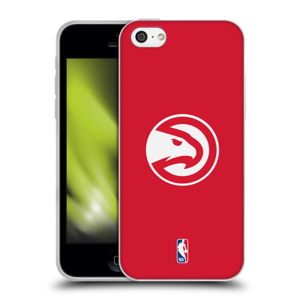 NBA Atlanta Hawks Logo Red Soft Gel Case for Apple iPhone 5c
