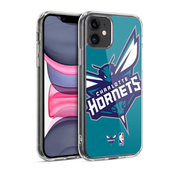 NBA Charlotte Hornets Logo Oversized Soft Gel Case for Apple iPhone 11