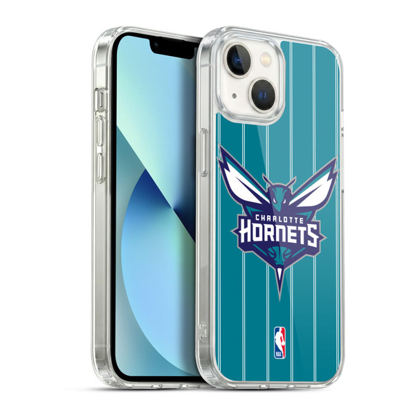NBA Charlotte Hornets Logo Teal Design Soft Gel Case for Apple iPhone 13