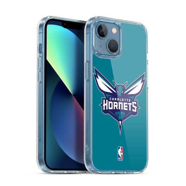 NBA Charlotte Hornets Logo Teal Soft Gel Case for Apple iPhone 13 Mini & MagSafe