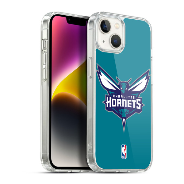 NBA Charlotte Hornets Logo Teal Soft Gel Case for Apple iPhone 14 Plus & MagSafe