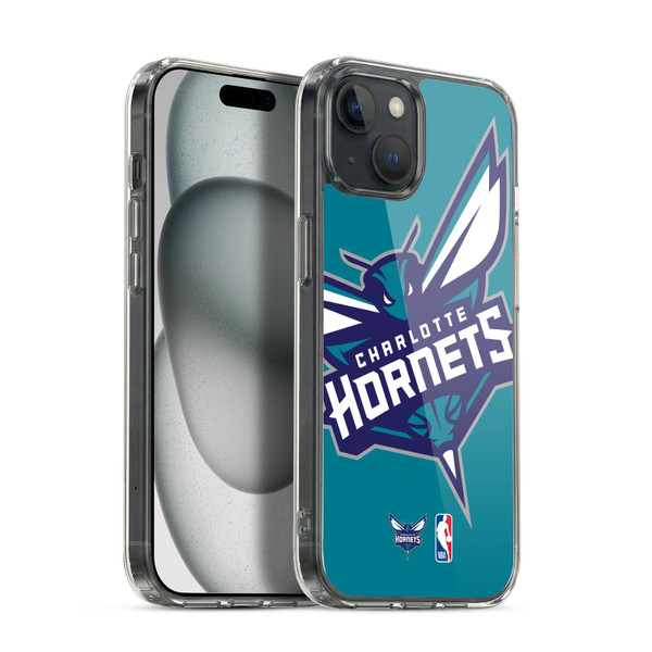 NBA Charlotte Hornets Logo Oversized Soft Gel Case for Apple iPhone 15 Plus & MagSafe