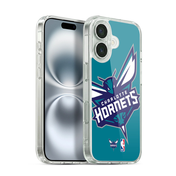 NBA Charlotte Hornets Logo Oversized Soft Gel Case for Apple iPhone 16 & MagSafe