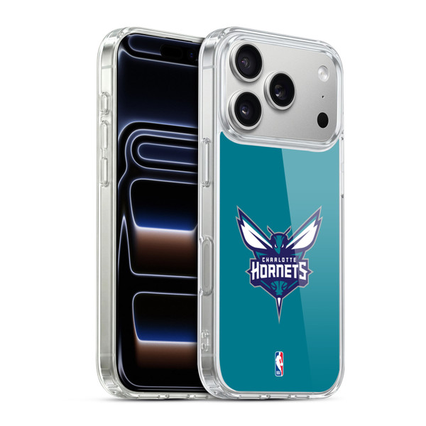 NBA Charlotte Hornets Logo Teal Soft Gel Case for Apple iPhone 17 Pro