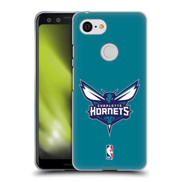 NBA Charlotte Hornets Logo Teal Soft Gel Case for Google Pixel 3