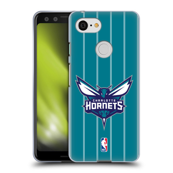 NBA Charlotte Hornets Logo Teal Design Soft Gel Case for Google Pixel 3