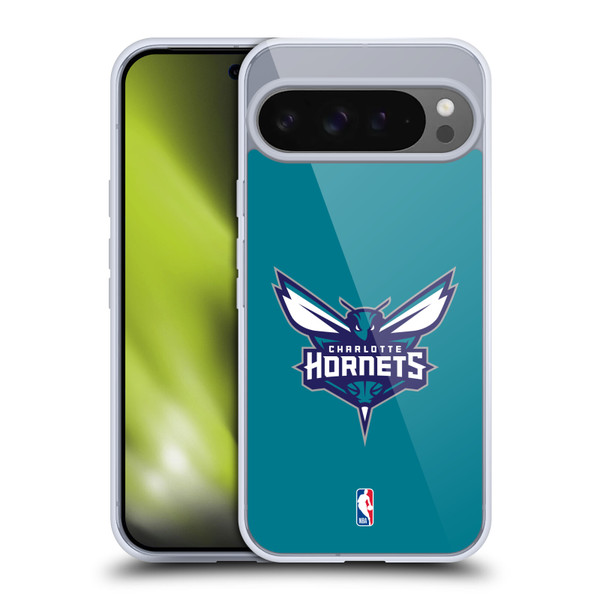 NBA Charlotte Hornets Logo Teal Soft Gel Case for Google Pixel 9 Pro XL