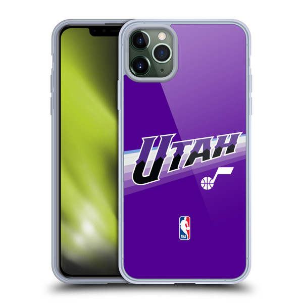 NBA Utah Jazz Logo Purple Design Soft Gel Case for Apple iPhone 11 Pro Max & MagSafe