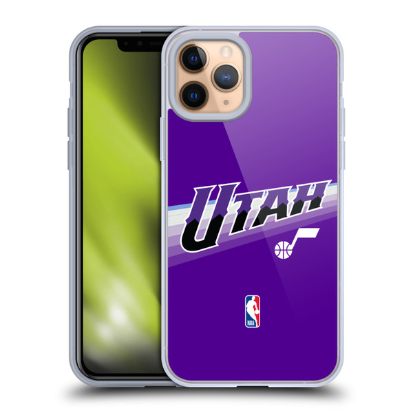 NBA Utah Jazz Logo Purple Design Soft Gel Case for Apple iPhone 11 Pro & MagSafe